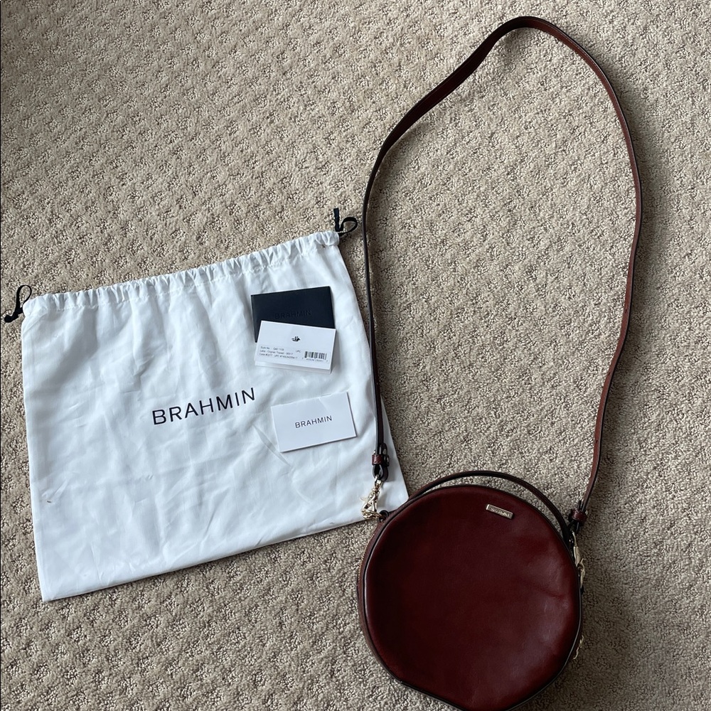 Brahmin Lane Cognac Topsail Purse